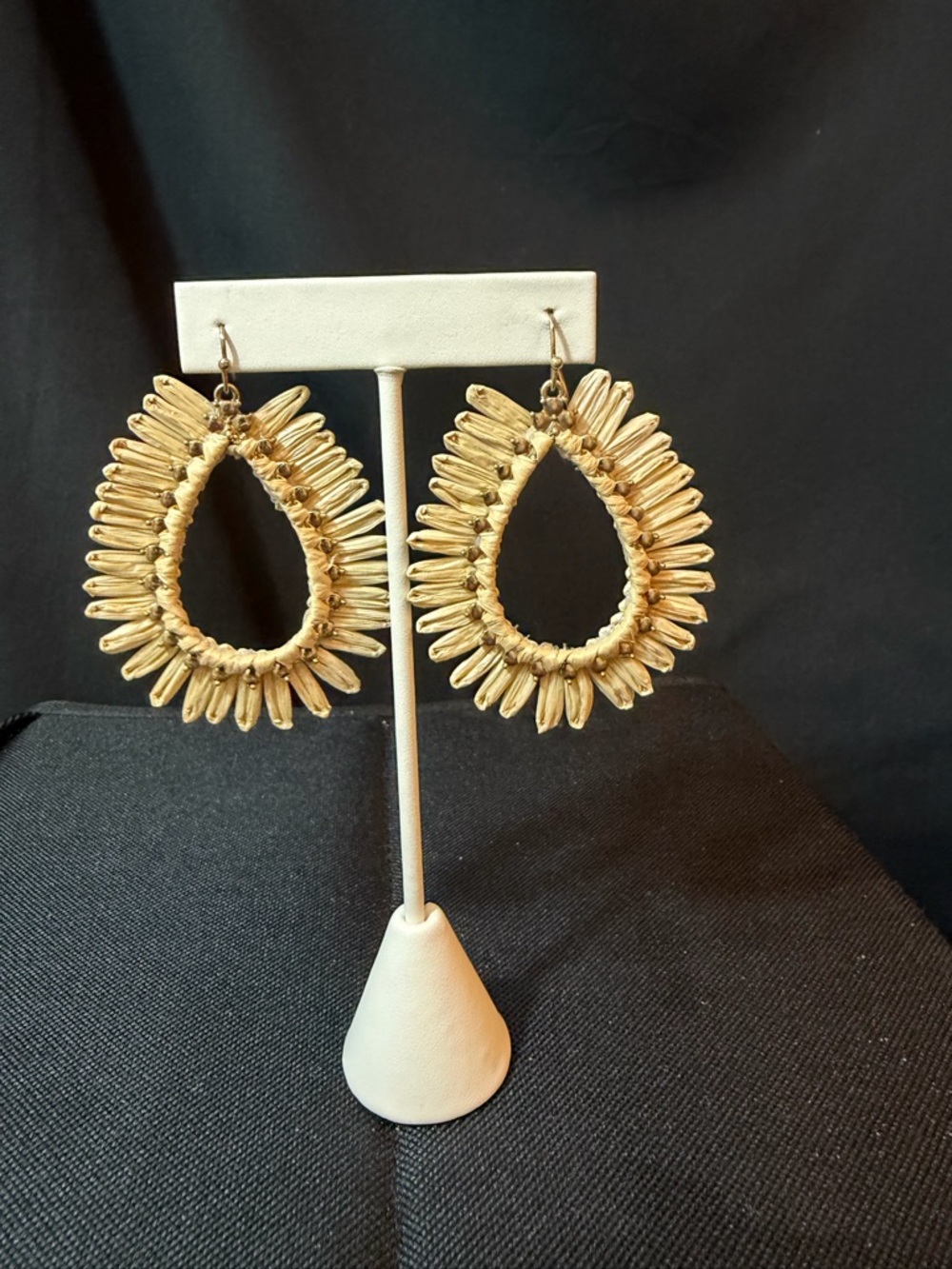 Plunder Gold Teardrop Spike Hoop Earrings. Light and beautiful.